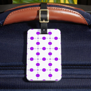 Purple Polka Dots, Polka Dot Pattern, Dots, Dotted Luggage Tag