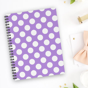 Purple Polka Dots, Polka Dot Pattern, Dots, Dotted Notebook