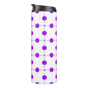 Purple Polka Dots, Polka Dot Pattern, Dots, Dotted Thermal Tumbler
