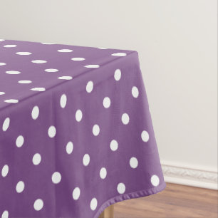 Purple Polka Dots Tablecloth