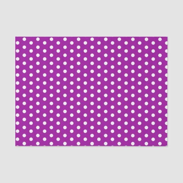 Purple Polka Dots Tissue Paper (Front)