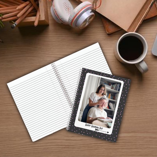 Purple Polka Grandma Photo Notebook (Creator Uploaded)