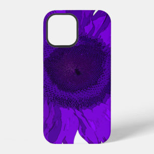 Purple Pop Art Sunflower iPhone 12 Case