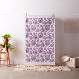 Purple Pop Daisy Pattern Fabric