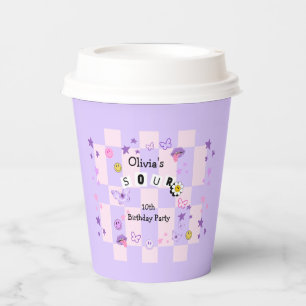 Purple Pop Music Tween Teen Birthday Invitation Paper Cups