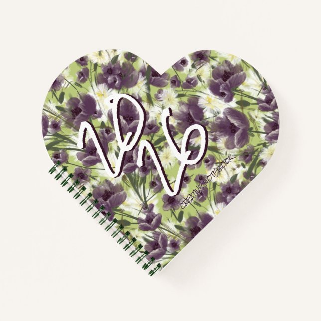 Purple Poppies "Mellow Garden" Notebook (Front)