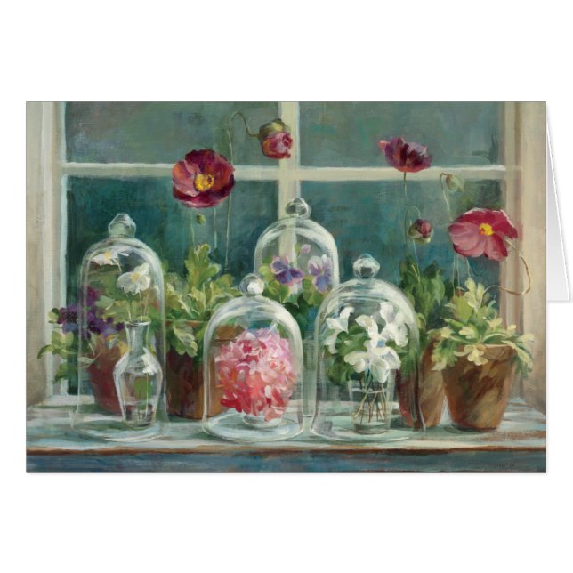 Purple Poppies on a Windowsill (Front Horizontal)