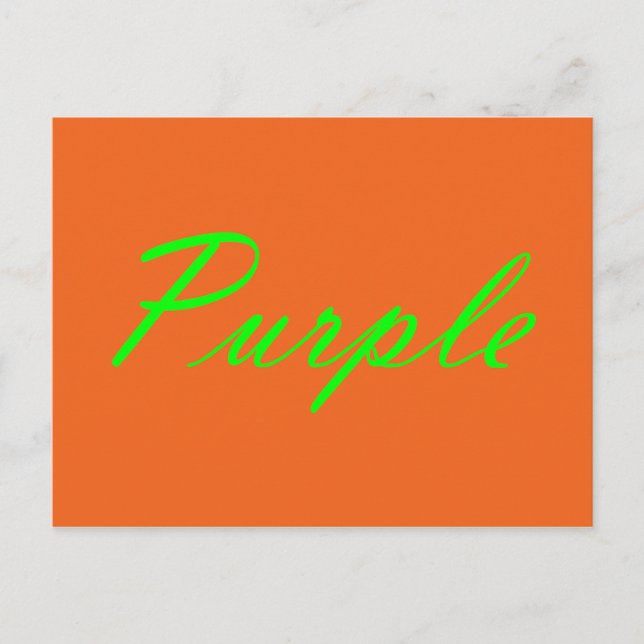 Purple Postcard (Front)