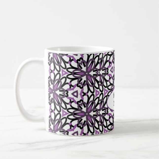 Purple power Boss mom customizable  Coffee Mug (Left)