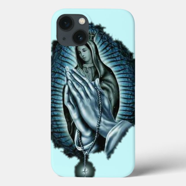 Purple Prayer Blessed Virgin Mary Case-Mate iPhone Case (Back)