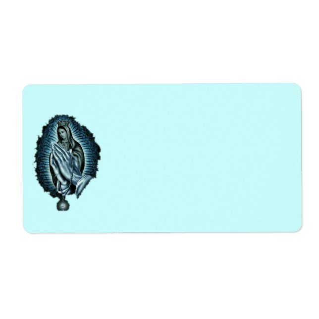 Purple Prayer Blessed Virgin Mary Label (Front)