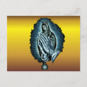 Purple Prayer Blessed Virgin Mary Postcard