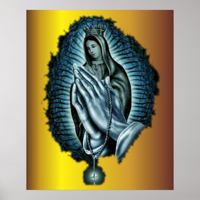 Purple Prayer Blessed Virgin Mary Print (Front)