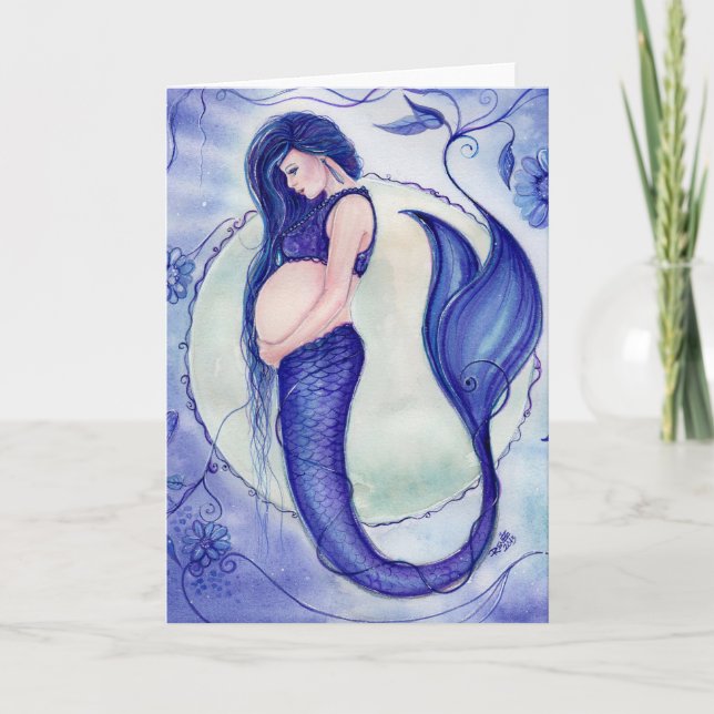 Purple Pregnancy Carte de sirène bébé par Renee (Devant)