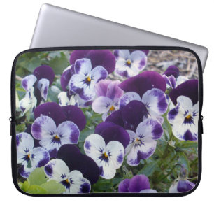 Purple Pretty Pansies, Laptop Sleeve