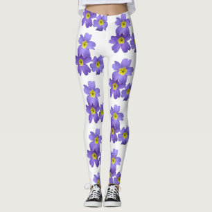 Purple Primula Fleur Blossoms Leggings Personnalis