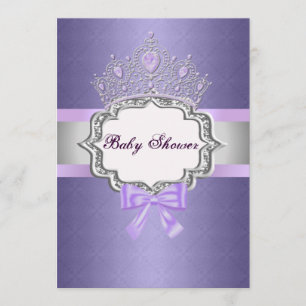 Purple Princess Baby Shower Invitation