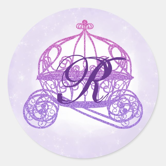 Purple Princess Carriage Stickers (Front)