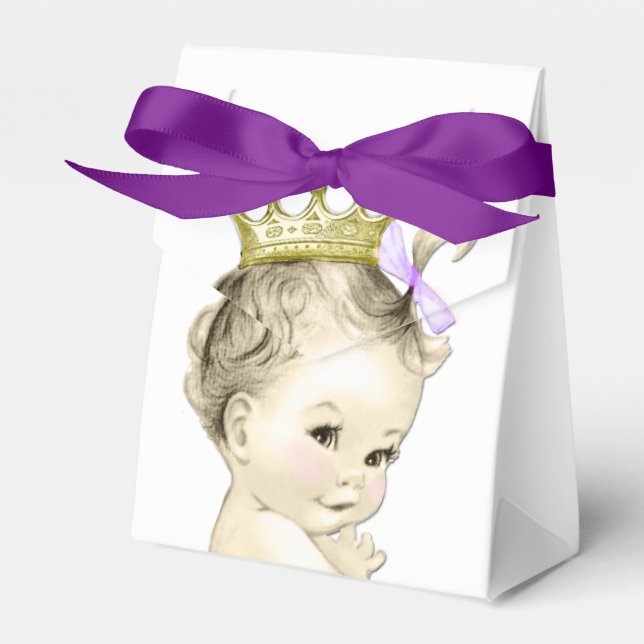 Purple Princess Favour Box (Front Side)