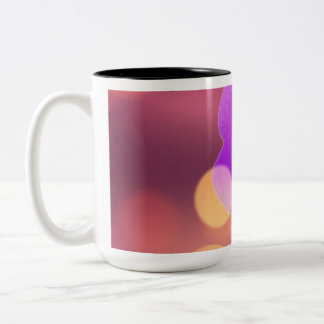 Purple Princess Flower with Dreamy Bokeh and Lens Two-Tone Coffee Mug