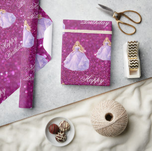 Purple Princess Wrapping Paper