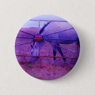 Purple Private Property Horse 2 Inch Round Button