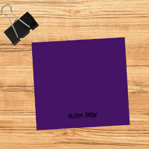 Purple Professional Minimalist Black Script Post-it Notes