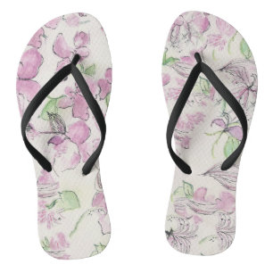 Purple Profusion Flip Flops