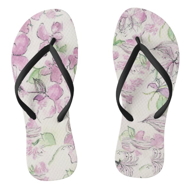 Purple Profusion Flip Flops (Footbed)