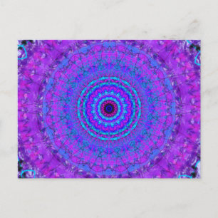 Purple Psyche Mandala kaleidoscope carte postale