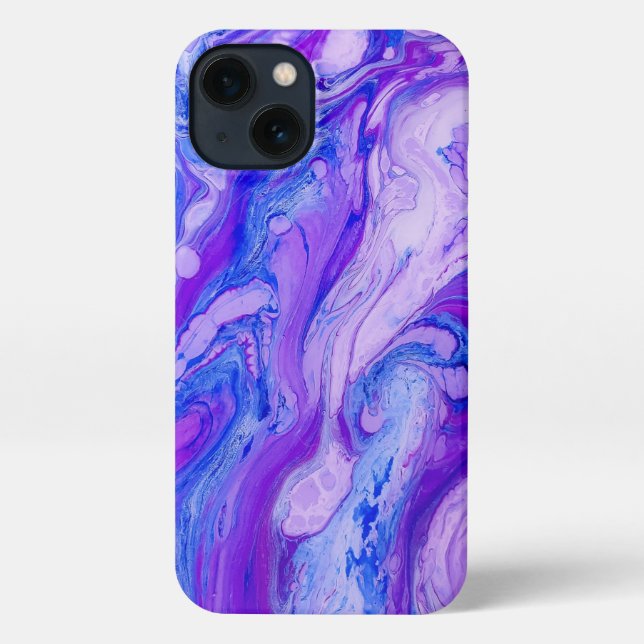 purple psychedelic liquid iPhone case (Back)