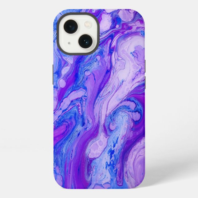 purple psychedelic liquid iPhone case (Back)