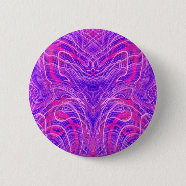 Purple psychedelic pattern 2 inch round button (Front)