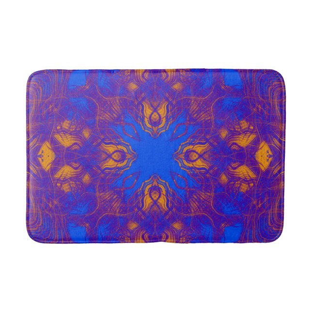 Purple psychedelic pattern bath mat (Front)