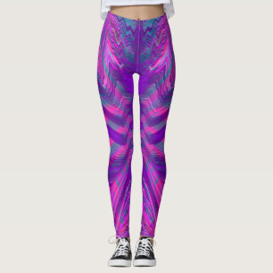 Purple psychedelic pattern leggings