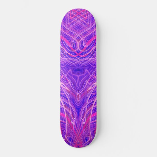 Purple psychedelic pattern skateboard (Front)