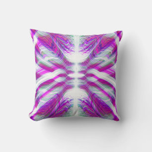 Purple psychedelic pattern throw pillow