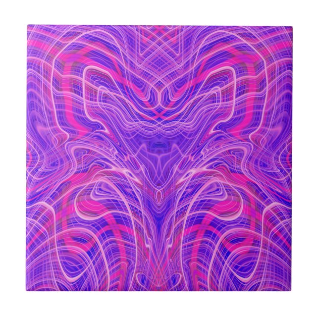 Purple psychedelic pattern tile (Front)
