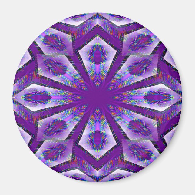 Purple Psychedelic Star... Magnet (Front)