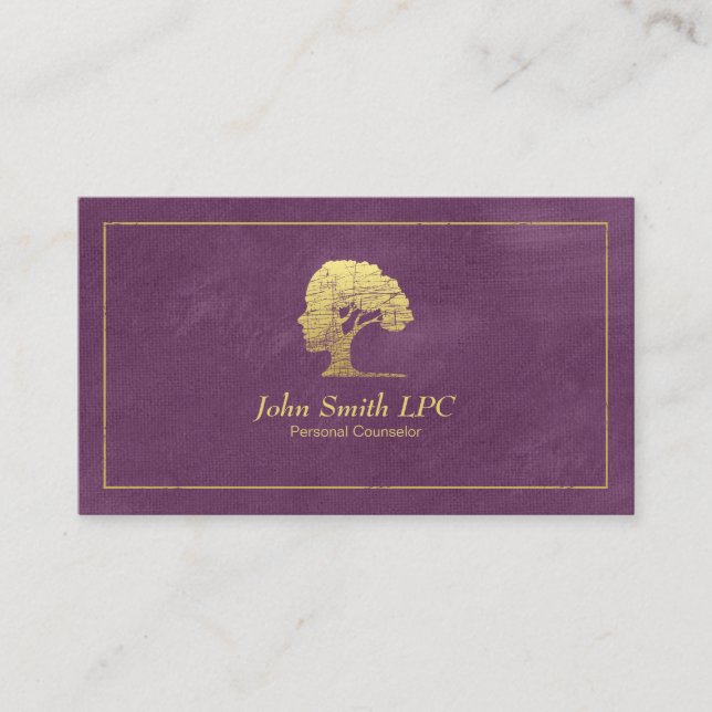 Purple Psychologist Personal Counsellor Appointmen Appointment Card (Front)
