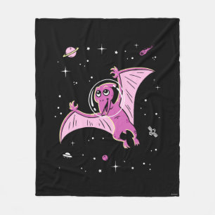 Purple Pterodactyl Dinos In Space Fleece Blanket