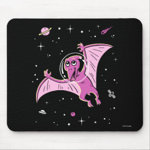 Purple Pterodactyl Dinos In Space Mouse Pad