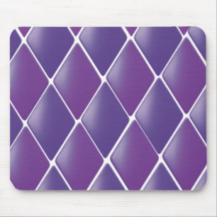 Purple Puffy Diamond Pattern Mouse Pad