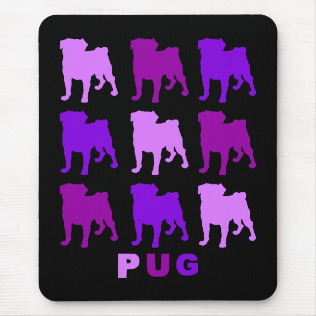 Purple Pugs Mousepad (Front)