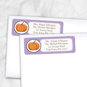 Purple Pumpkin Return Address Labels