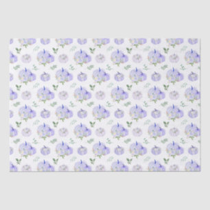 Purple Pumpkins Floral Tissue Paper