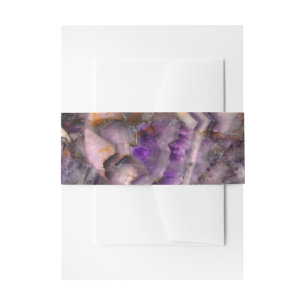 Purple Quartz purple granite purple stone marble Invitation Belly Band