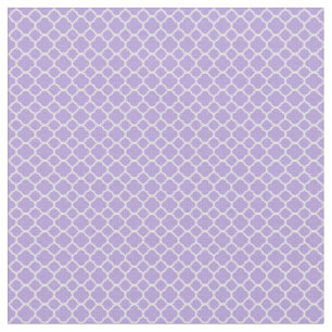 Purple Quatrefoil Geometric Pattern Fabric