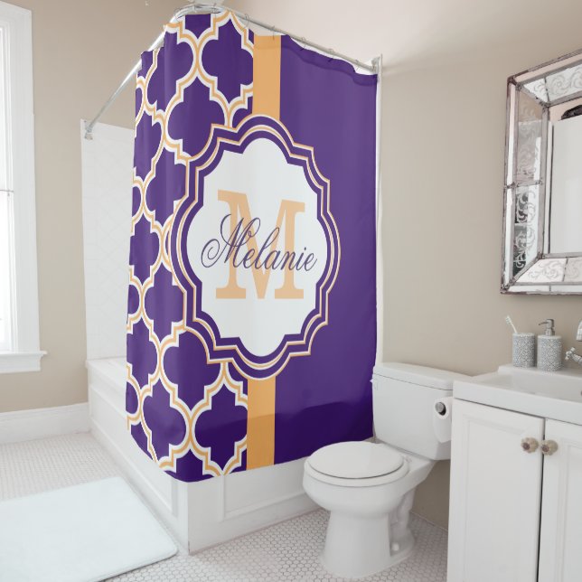 Purple Quatrefoil Monogram (In Situ)