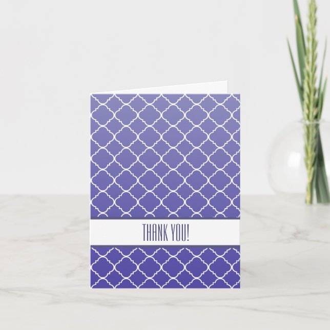 Purple Quatrefoil Thank You (Front)